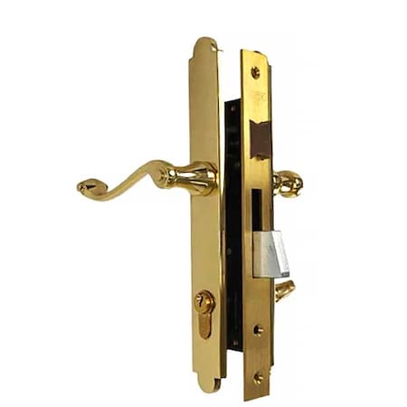 Marks Thinline Series 2750B - Ornamental Iron Mortise Lockset - Single Cylinder  Entrance - Bright MRK-2750B/3-LH